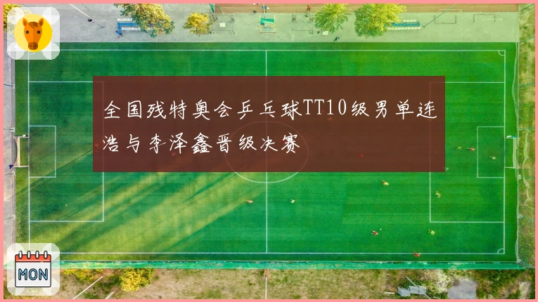 全国残特奥会乒乓球TT10级男单连浩与李泽鑫晋级决赛